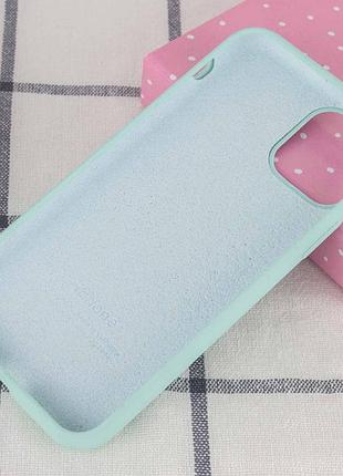 Чехол silicone case full protective (aa) для apple iphone 11 pro max (6.5") бирюзовый / turquoise 3