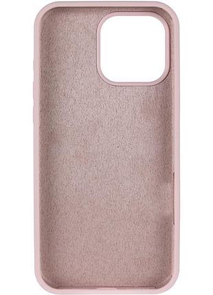 Чехол silicone case full protective (aa) для apple iphone 14 pro (6.1") розовый / chalk pink 3