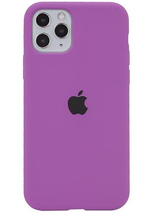 Чехол silicone case full protective (aa) для apple iphone 11 pro max (6.5") фиолетовый / grape 2