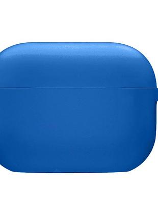 Силіконовий футляр з мікрофіброю для навушників airpods 3 синій / royal blue