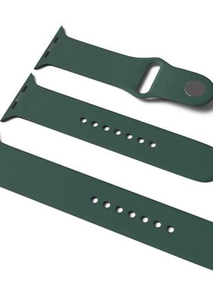 Силиконовый ремешок для apple watch sport band 38/40/41/42mm(ser.10) (s/m & m/l) 3pcs зеленый / pine green