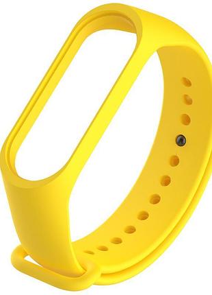 Силиконовый ремешок для xiaomi mi band 3/4 желтый / yellow
