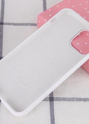 Чехол silicone case full protective (aa) для apple iphone 11 (6.1") белый / white 3