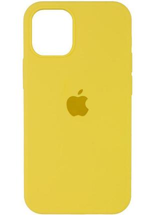 Чехол silicone case full protective (aa) для apple iphone 12 pro max (6.7") желтый / yellow 2