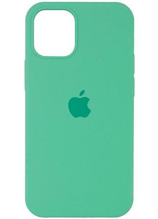 Чехол silicone case full protective (aa) для apple iphone 12 pro max (6.7") зеленый / spearmint 2