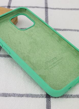 Чехол silicone case full protective (aa) для apple iphone 12 pro max (6.7") зеленый / spearmint 3