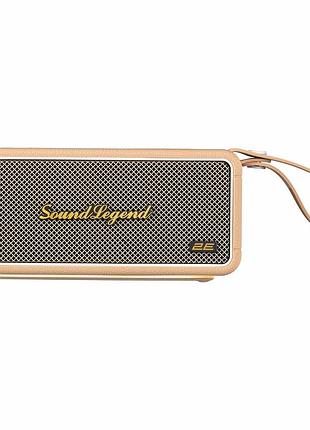 Портативная акустическая система 2e soundlegend 80вт, bt 5.3, tws, flac, mp3, wav, eq, power bank, ipx6, rgb, коричневый