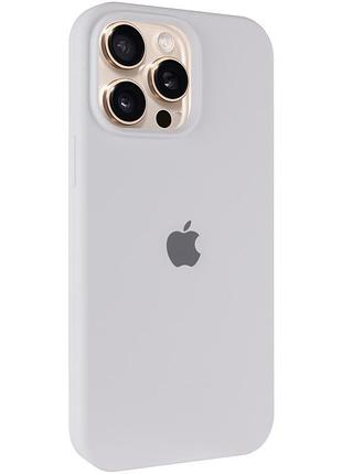 Чехол silicone case full protective (aa) для apple iphone 13 pro (6.1") белый / white