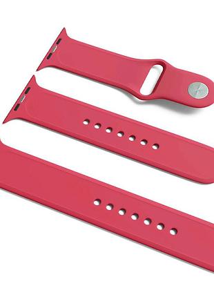 Силиконовый ремешок для apple watch sport band 42(ser.1-3)/44/45/46/49mm (s/m & m/l) 3pcs малиновый / pomegranate