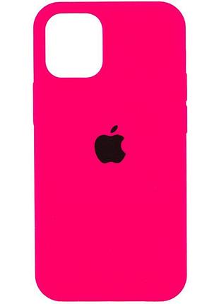 Чехол silicone case full protective (aa) для apple iphone 12 pro max (6.7") розовый / barbie pink 2