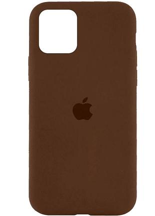 Чохол silicone case full protective (aa) для apple iphone 11 pro max (6.5") коричневий / brown