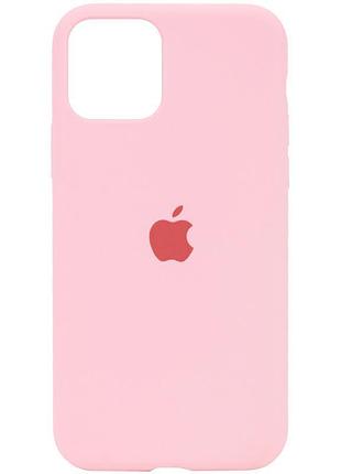 Чехол silicone case full protective (aa) для apple iphone 11 pro max (6.5") розовый / peach