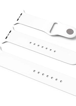 Силиконовый ремешок для apple watch sport band 42(ser.1-3)/44/45/46/49mm (s/m & m/l) 3pcs белый / white
