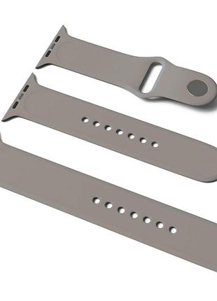 Силиконовый ремешок для apple watch sport band 42(ser.1-3)/44/45/46/49mm (s/m & m/l) 3pcs серый / dark gray