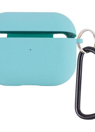 Силиконовый футляр с микрофиброй для наушников airpods pro 2 / pro бирюзовый / marine green