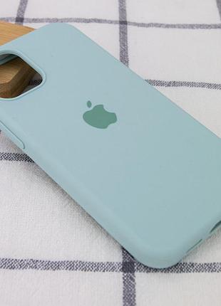 Чехол silicone case full protective (aa) для apple iphone 12 pro max (6.7") бирюзовый / turquoise