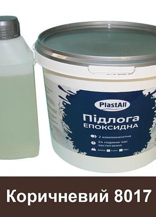 Епоксидна наливна підлога plastall для будки вантажного автомобіля, рефрижератора 1 кг коричневий