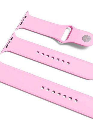 Силиконовый ремешок для apple watch sport band 38/40/41/42mm(ser.10) (s/m & m/l) 3pcs розовый / light pink