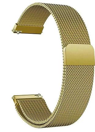 Ремешок milanese loop для smart watch 22mm gold