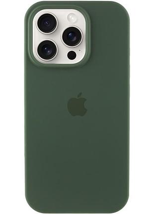 Чохол silicone case full protective (aa) для apple iphone 15 pro max (6.7") зелений / cyprus green