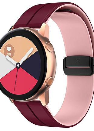 Силиконовый ремешок classy для smart watch 20mm plum / pink