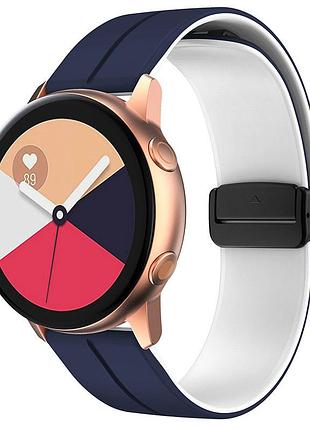 Силиконовый ремешок classy для smart watch 20mm blue / white