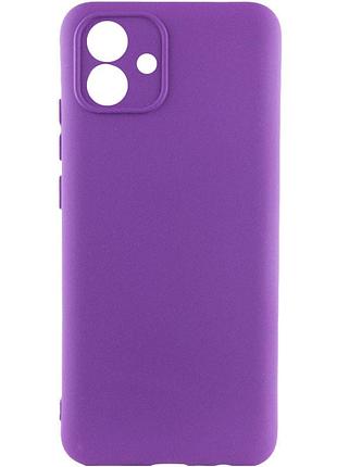 Чохол tpu getman liquid silk full camera для samsung galaxy a05 фіолетовий / purple