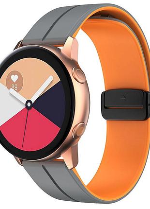 Силиконовый ремешок classy для smart watch 20mm grey / orange