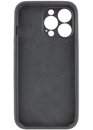 Чехол silicone case full camera protective (aa) для apple iphone 15 pro (6.1") серый / dark gray 5