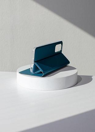 Кожаный чехол-книжка getman elegant (pu) для motorola moto g14 синий