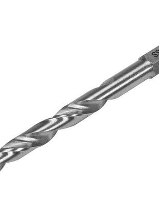 Свердло по металу yato: hss6542, ø=5.5мм, hex-1/4", l=93/57мм,для нержав.,конструкт.,легов.сталі(dw)