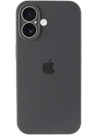 Чохол silicone case full camera protective (aa) для apple iphone 16 (6.1") сірий / dark gray 3