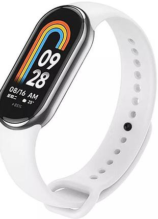 Силиконовый ремешок для xiaomi mi band 8/9/10 белый / white