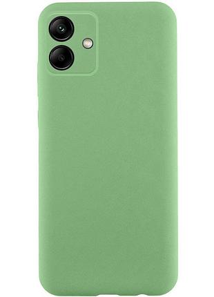 Чехол tpu getman liquid silk full camera для samsung galaxy a06 зеленый / pistachio