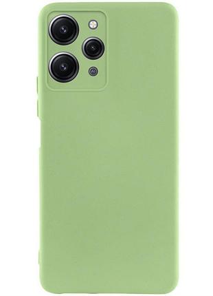Чехол tpu getman liquid silk full camera для xiaomi redmi 12 зеленый / pistachio