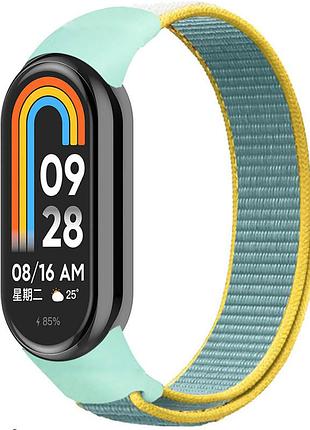 Ремешок nylon new для xiaomi mi band 8/9/10 beryl / yellow