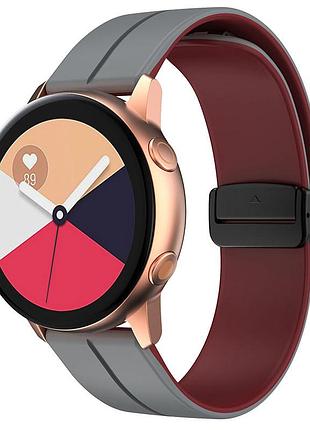 Силиконовый ремешок classy для smart watch 20mm grey / plum