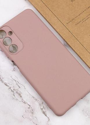 Чехол tpu getman liquid silk full camera для samsung galaxy m34 5g розовый / pink sand