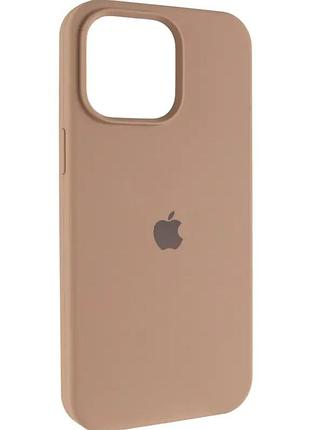 Чехол silicone case full protective (aa) для apple iphone 15 plus (6.7") бежевый / desert gold