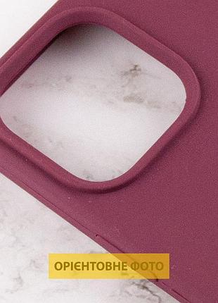 Чехол silicone case full protective (aa) для apple iphone 16 pro max (6.9") бордовый / plum 4