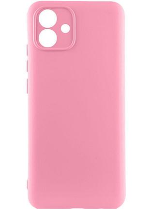 Чехол tpu getman liquid silk full camera для samsung galaxy a05 розовый / pink