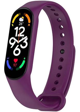 Силиконовый ремешок для xiaomi mi band 7/6/5 фиолетовый / grape