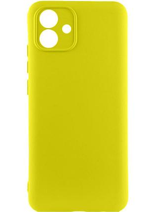 Чехол tpu getman liquid silk full camera для samsung galaxy a05 желтый / flash