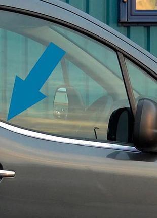 Окантовка вікон дверей (нерж.) omsaline - італійська нержавійка для citroen berlingo 2008-2018 рр