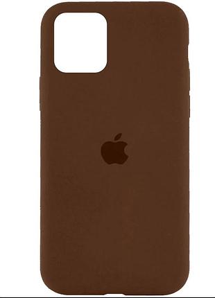 Чохол silicone case full protective (aa) для apple iphone 16 plus (6.7") коричневий / brown