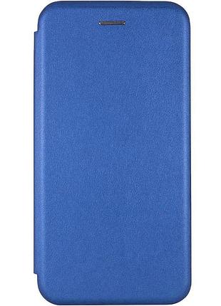 Кожаный чехол-книжка classy для samsung galaxy a06 синий