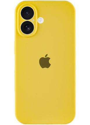 Чохол silicone case full camera protective (aa) для apple iphone 16 (6.1") жовтий / yellow 3