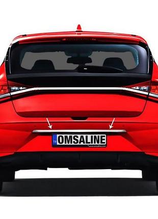 Хромированная накладка над номером omsaline (нержавейка) для hyundai i-20 2020- гг