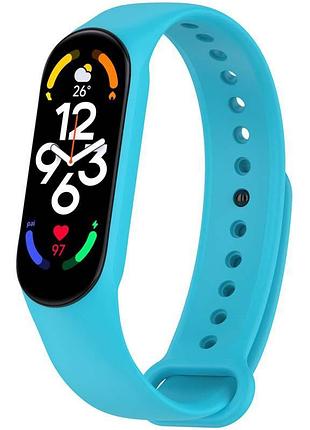 Силіконовий ремінець для xiaomi mi band 7/6/5 бірюзовий / marine green