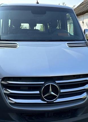 Хром накладки на решетку (широкая модель, 6 шт) для mercedes sprinter w907/w910 2018- гг